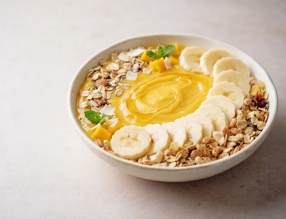 Muesli Mango Smoothie Bowl at Fresh and Fusion