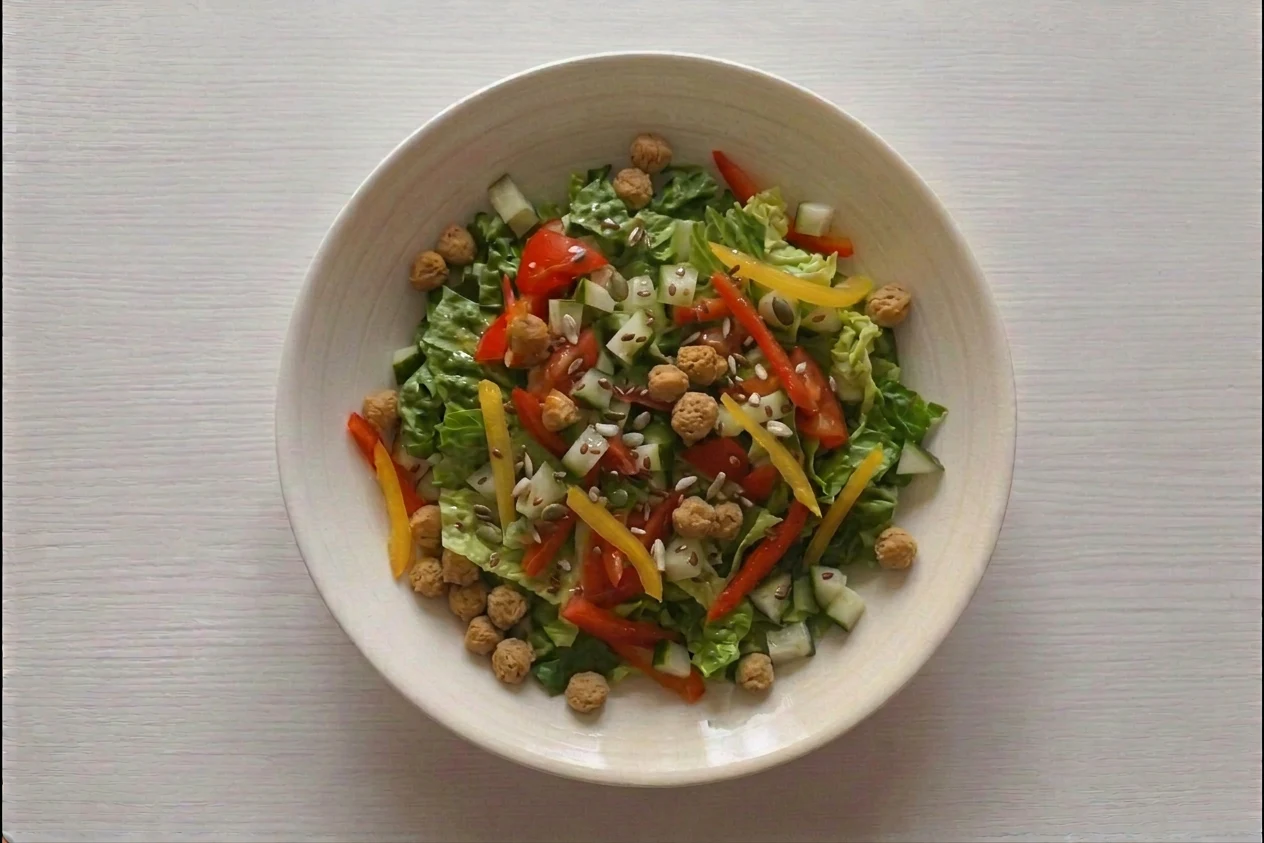 Soya Chunks Salad at Fresh and Fusion