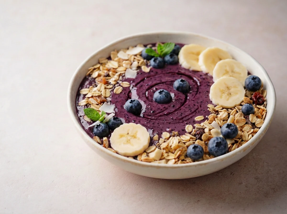 Muesli Blueberry Smoothie Bowl at Fresh and Fusion