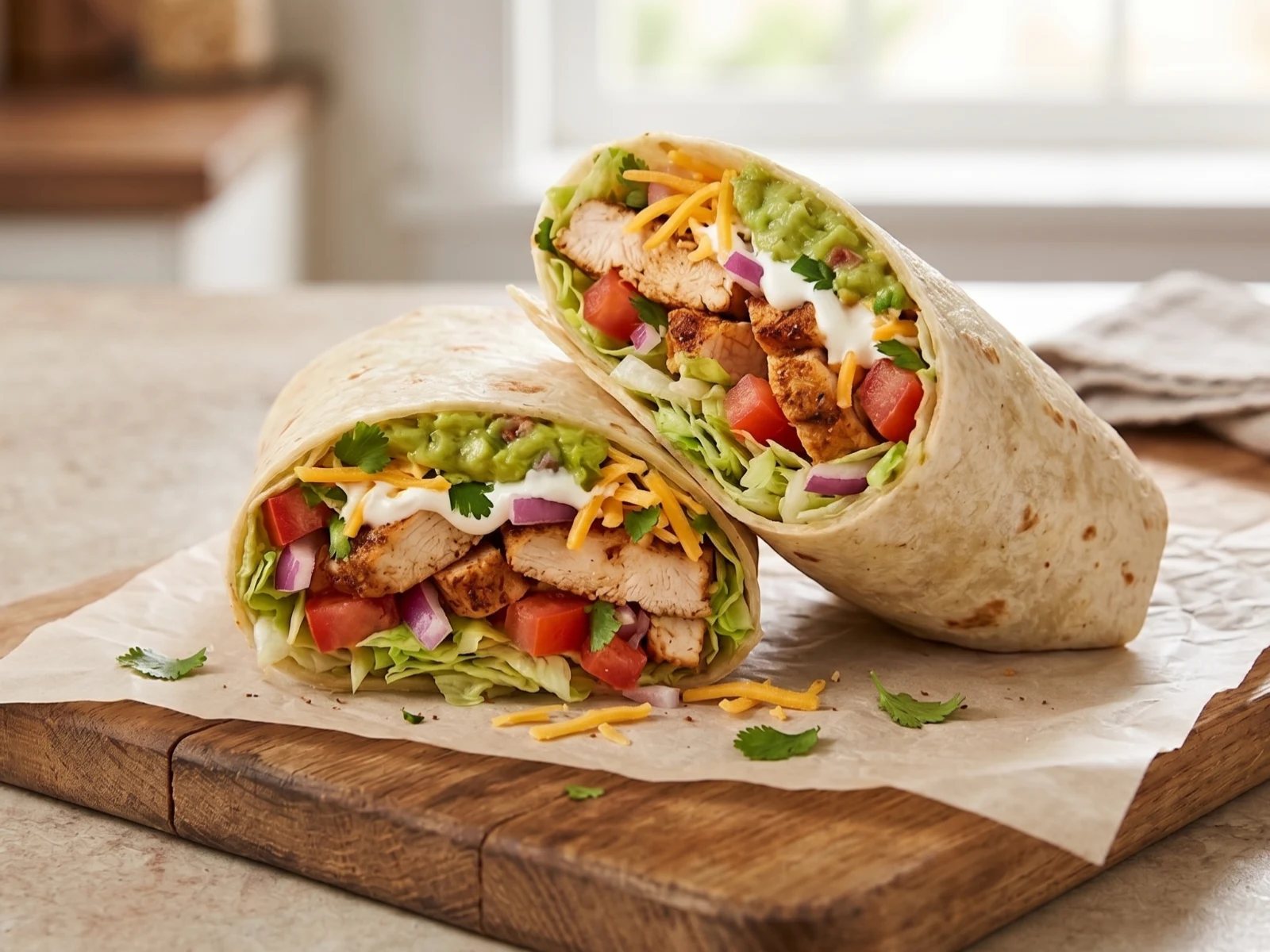 Caesar Chicken Tortilla Wrap at Fresh and Fusion