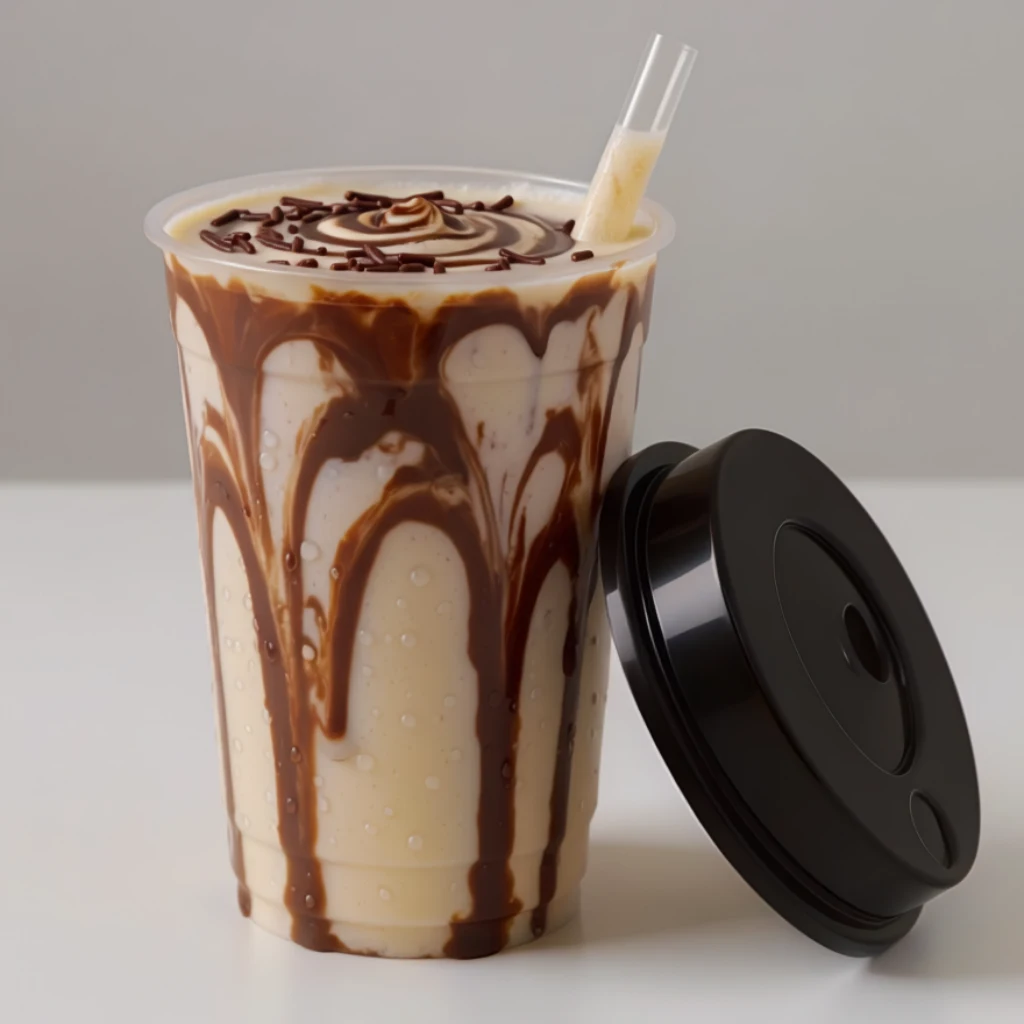Vanilla Thick Shake With Chocolate at Fresh and Fusion